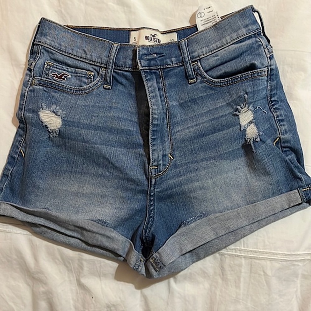 High Waisted Hollister Denim Shorts Size 5